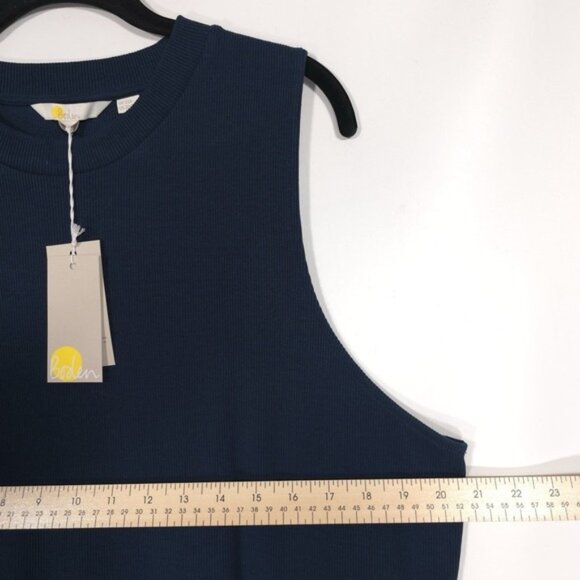 NWT Boden Racer Rib Jersey Midi Dress Sleeveless Fitted Size 20/22R Green D0610 - Picture 8 of 13
